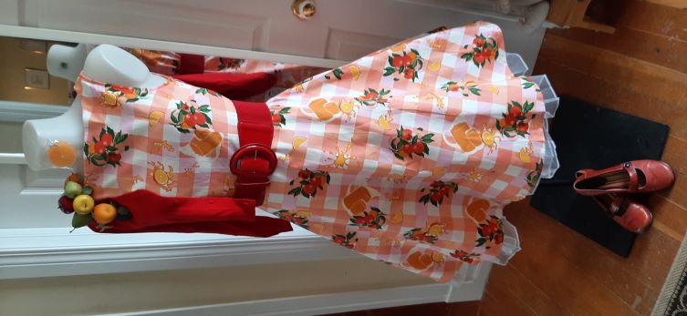 Orange Citrus Swing Dress