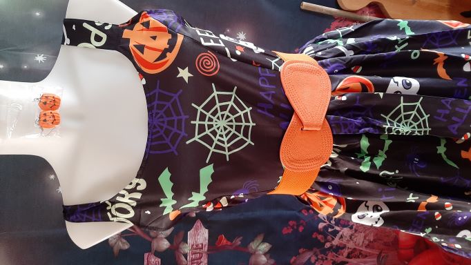 Retro Halloween Pumpkin Faces (Sleeveless) Swing Dress