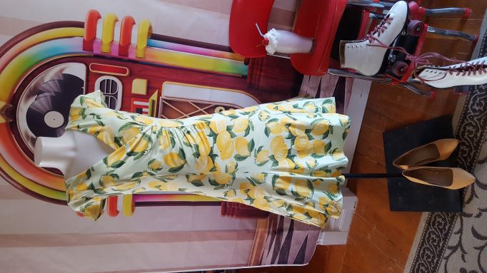 "Banned Retro" Lagoon Lemon Dress