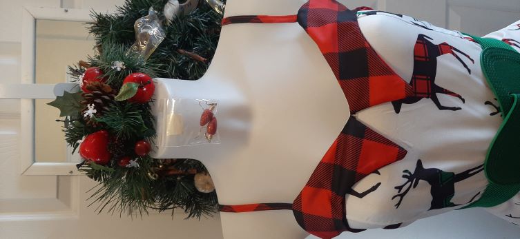 Xmas - White/Red/Green/Black Deer Swing Dress