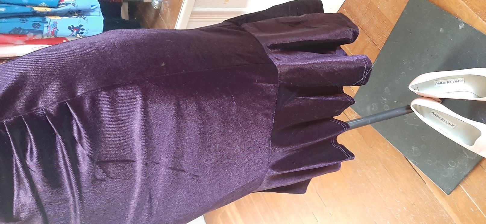 Purple Velvet Mermaid Wiggle Dress