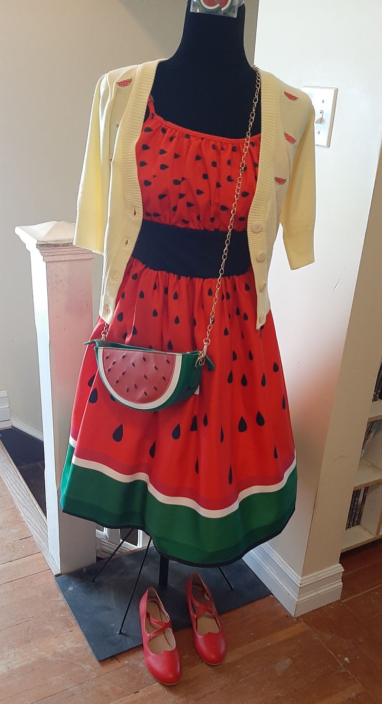 Retro Watermelon Swing Dress