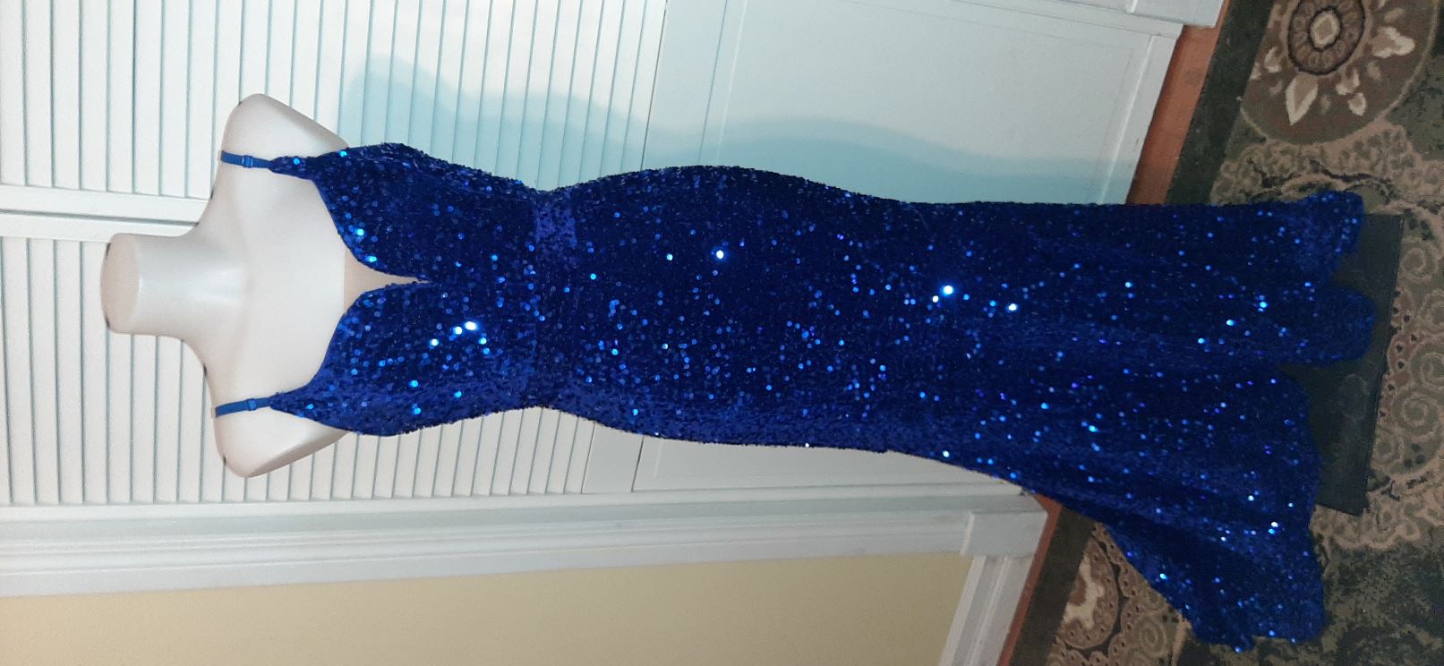 Royal Blue Sequin Mermaid Long Gown