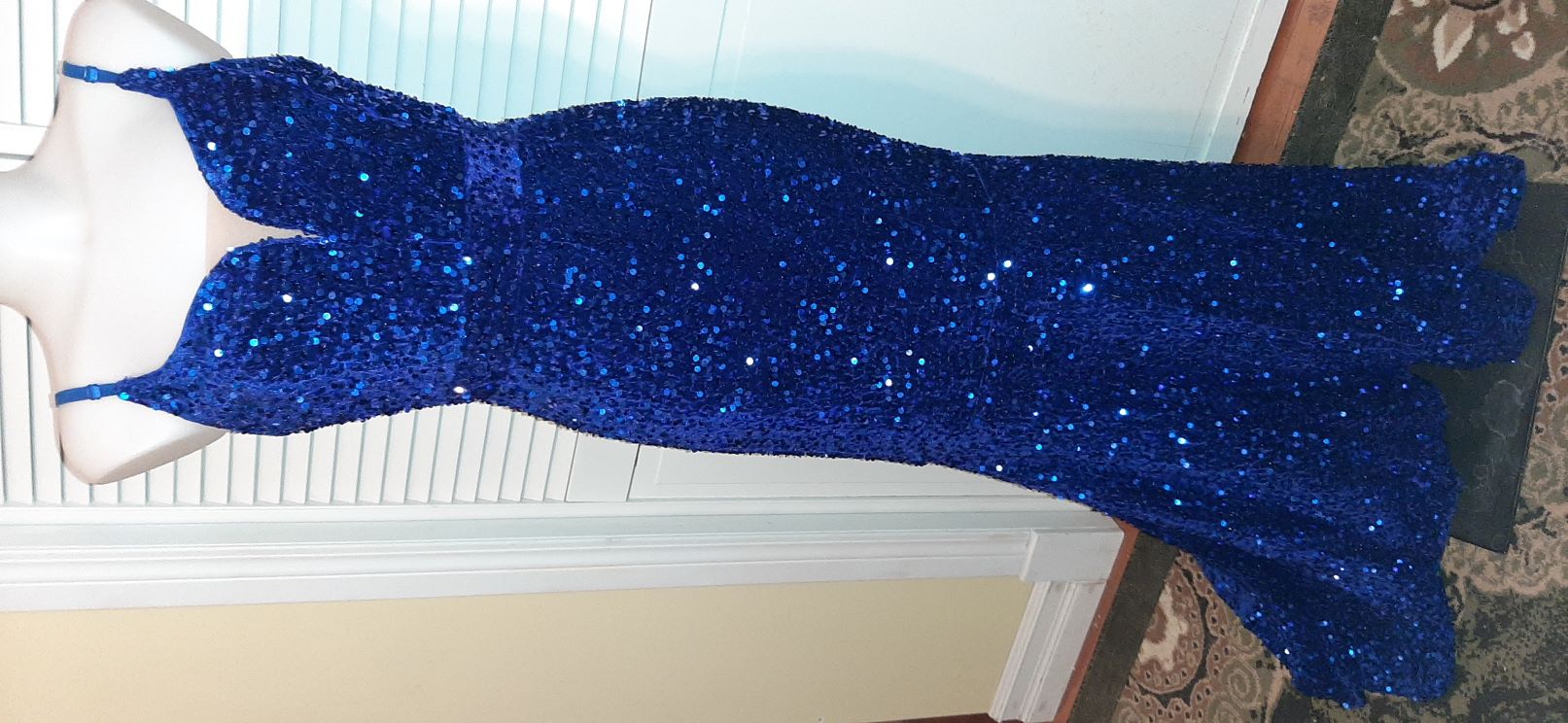 Royal Blue Sequin Mermaid Long Gown