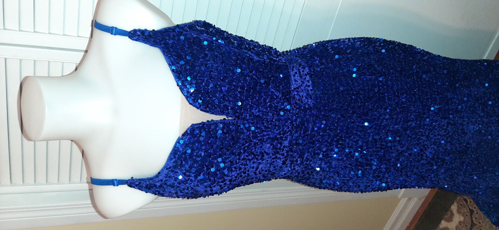 Royal Blue Sequin Mermaid Long Gown