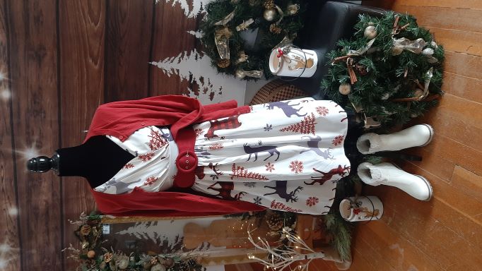 Xmas Deer Swing Dress