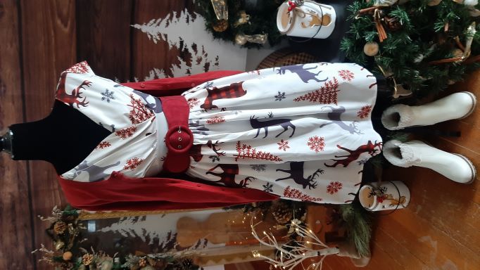 Xmas Deer Swing Dress