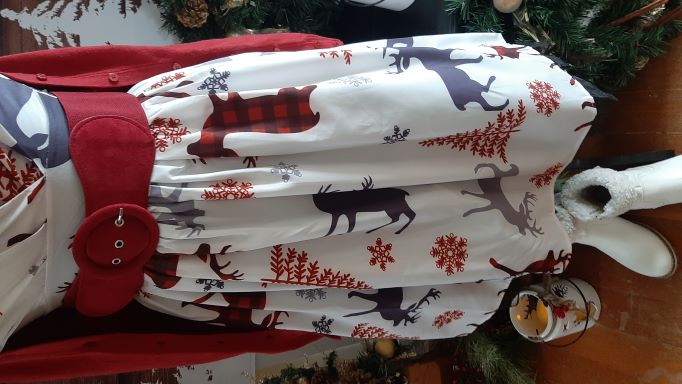 Xmas Deer Swing Dress