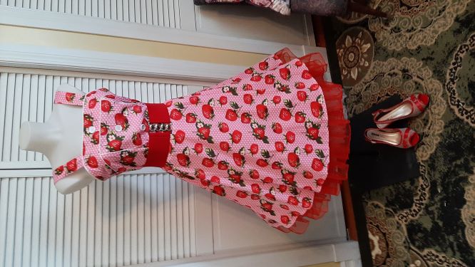 Strawberry and Pink Swing Dress 