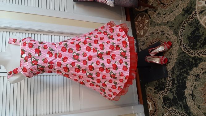 Strawberry and Pink Swing Dress 