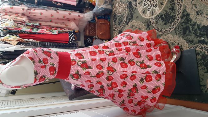 Strawberry and Pink Swing Dress 