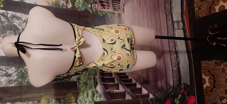 Avocado Retro Style 1 Piece Swimsuit