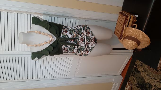 Retro Forrest Green Crop Jacket Style Top