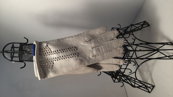 Light Gray Leather Gloves  