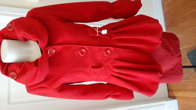 Red Wool Peacoat