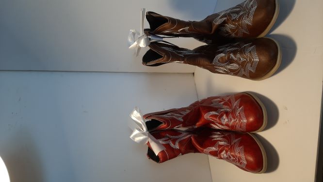 Red Ankle Length Cowgirl Boots