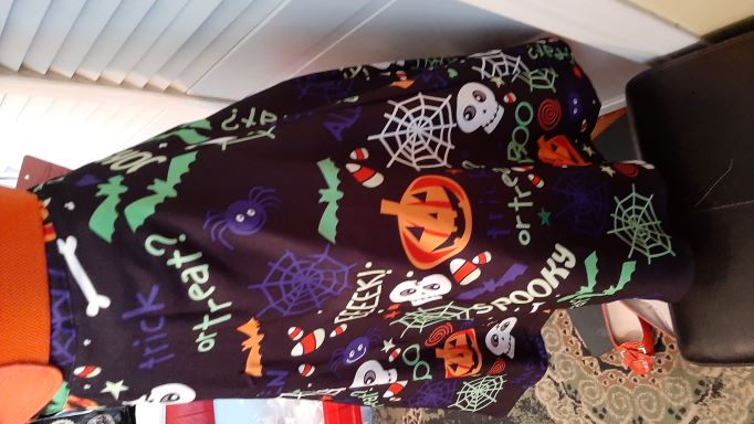 Retro Halloween Black Swing Skirt with Pumpkin/Bats/Halloween Wording Print