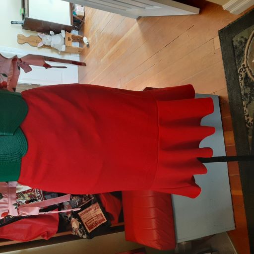 Retro Red Mermaid Pencil Skirt