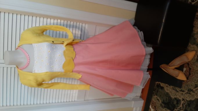 Retro Light Pink Solid Coloured Swing Skirt