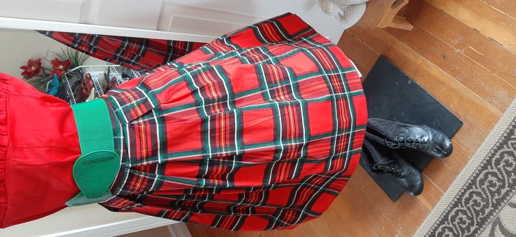 Red Plaid Swing Skirt