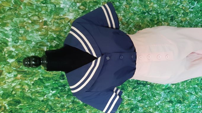 ONE OF's - "Unique Vintage" Navy and Pink Sailor Blouse