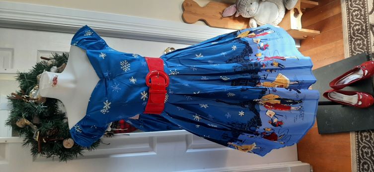 "Banned Retro" Blue Romance Lives Snowflake Top