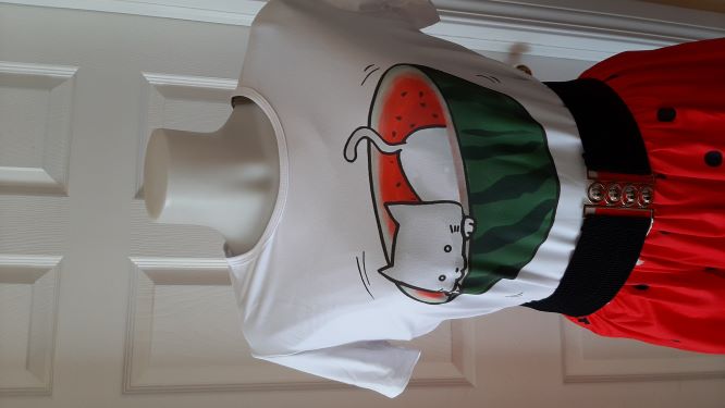 Watermelon with Cat T-Shirt